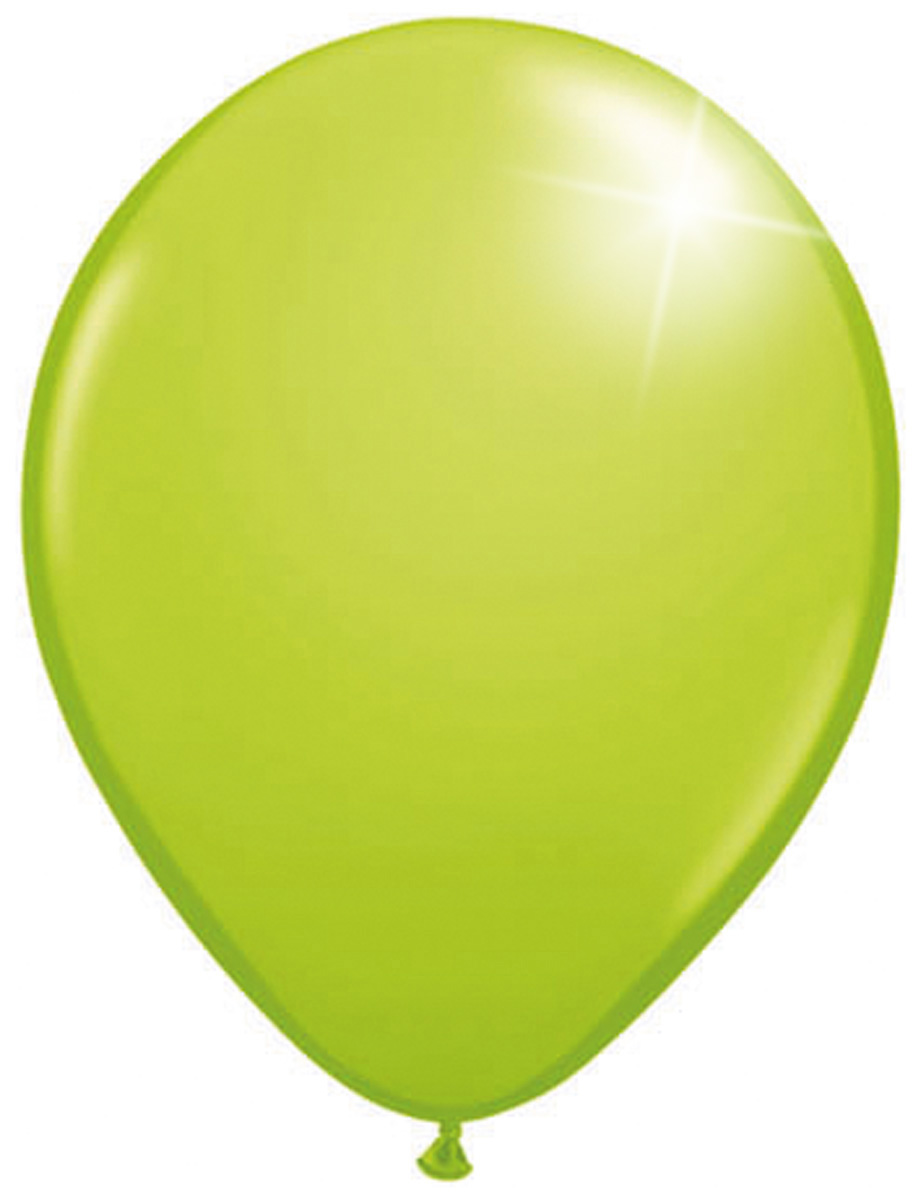 100 Luftballons Lindgrün Metallic - Ø 30cm